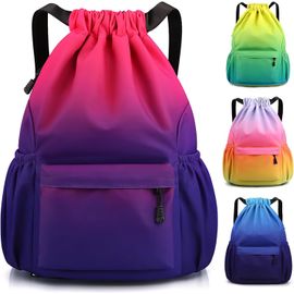 SLEP-Sac à Dos Cordon Grand, Sac de Sport Imperméable pour Homme Femme Sac Cordon Sac à Dos pour Shopping Sport Voyage