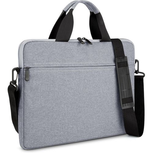 RFCBC-15,6 16 Pouces Sacoche pour Ordinateur Portable Mallette Imperméable PC Sac à Main avec Bandoulière et Ceinture à Bagage Compatible avec Acer/Asus/Dell/HP, Gris