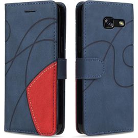 Kal-Coque Pour Samsung Galaxy A3 2017, Antichoc Étui À Rabat Avec Porte Cartes, Magnetique Portefeuille Coque En Pu Cuir Pour Samsung A3 2017, Bleu