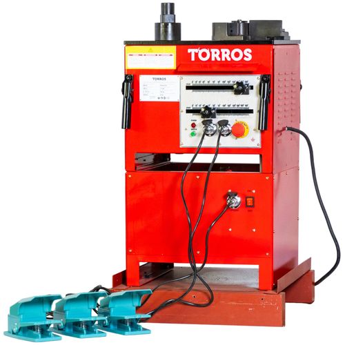 Plieuse cisaille fer à beton électrique pour cintrage barres d'armature de 6 à 25 mm angles de 0° à 180° 1,7 kW 230V Torros RBC25