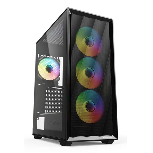 Sharkoon VK4 ARGB Case PC ATX Nero con 4 Ventole ARGB PWM 120mm Preinstallate