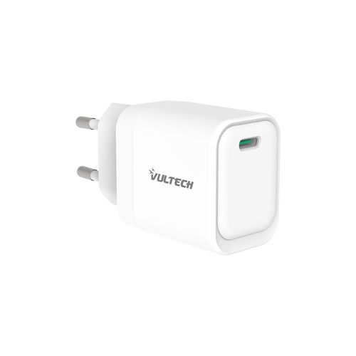 Vultech Caricatore Universale Usb-C 33w Gan Cc33-1c Bianco Per Smartphone E Tablet