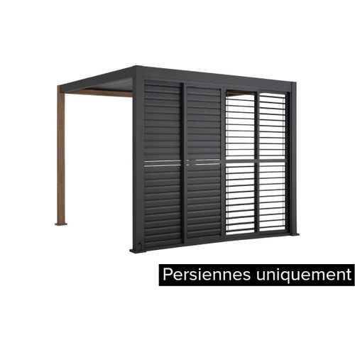 Persiennes Coulissantes Pour Pergola Evora Côté 3 M Graphite - Hespéride