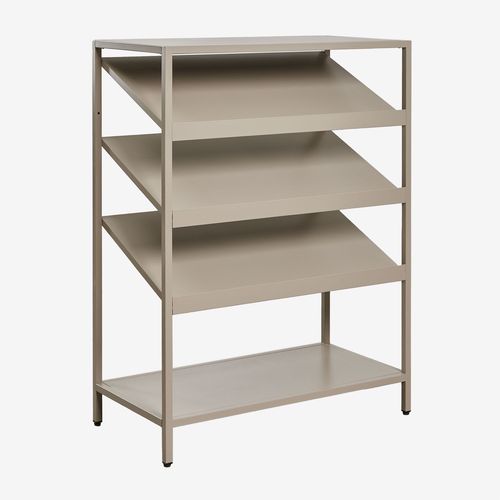 Étagère à chaussures en acier Janine Moka Brown