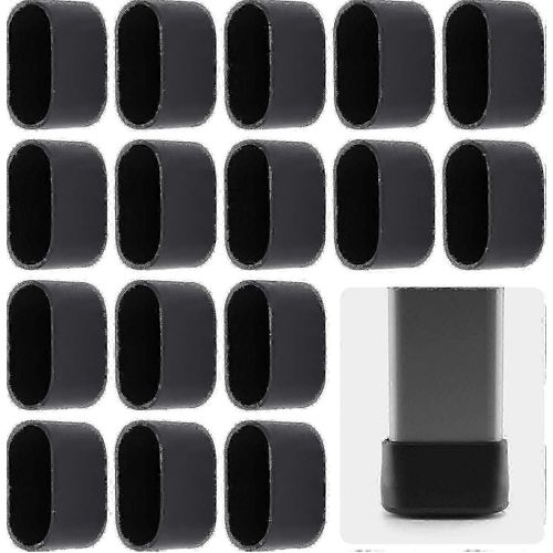 16pcs Capuchon De Pied De Chaise,Protection De Pied De Chaise,Protection De Sol,Capuchons De Pied,Capuchon De Couverture En Plastique,Chaise Pliante,Tube Ovale Pour Pieds De Chaise Inclinés,Cha