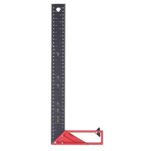 Règle d'angle droit pour le travail du bois 30 45 90 3mm d'épaisseur réglable haute précision universelle pour mesure40cm/15.75in