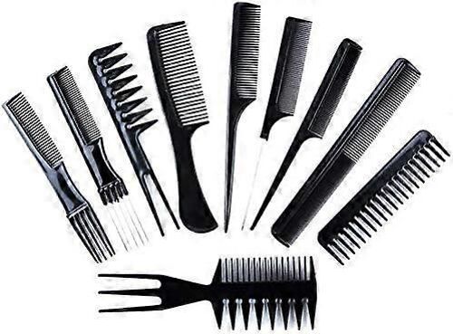 Ensemble De Peignes Coiffants - Ensemble De Peignes À Cheveux Professionnels 10 Pièces Fibre De Carbone Salon De Coiffure Coiffeur Ensemble De Peigne À Cheveux