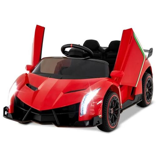 Lamborghini Voiture Électrique 12v/7 Ah Pour Enfants, Télécommande 2.4 G, Portes Hydrauliques, Led, Klaxon, Mp3, Usb 3-8 Ans Rouge