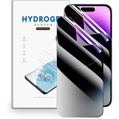 KAL-Protection Écran Anti Espion Pour Iphone 14 Pro, 2 Pièces Tpu Film De Confidentialité Protection En Écran, Compatible Avec Lecteur D`Empreinte, Anti-Rayure