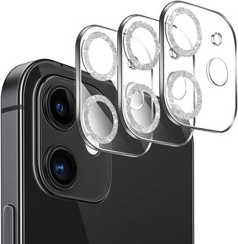 KALANKA-Lot de 3 verres de protection pour appareil photo - Compatible avec iPhone 12 3D - Film de lentille stéréoscopique anti-rayures - Dureté 9H - HD - Protection complète de l'appareil photo -