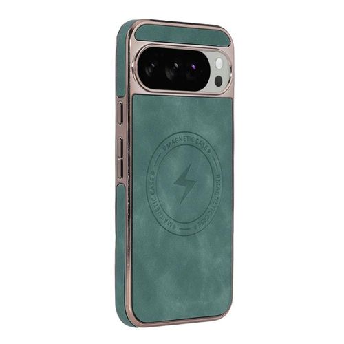 Coque Magnétique Invisible Magsafe En Peau De Mouton Et Polycarbonate Électrolytique Pour Google Pixel 10 Pro Xl - Vert