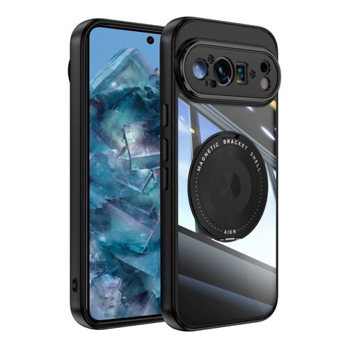 Coque hybride en TPU acrylique Magsafe pour Google Pixel 9 Pro XL 360° - Noir