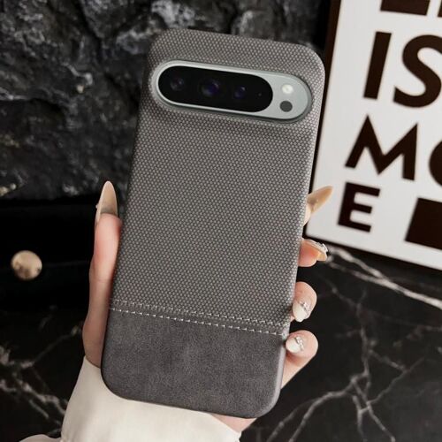 Coque Hybride Magnétique En Polyuréthane Et Polycarbonate Pour Google Pixel 9 Pro Xl, Avec Coutures En Tissu Et Magsafe - Gris