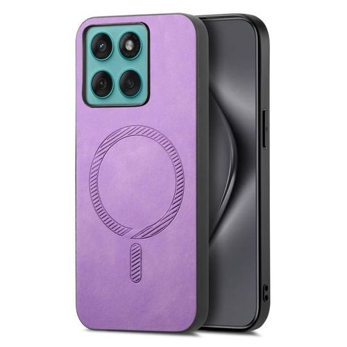 Coque Arrière Magnétique En Pu Pour Motorola Moto G Stylus 5g 2025, Style Rétro Magsafe - Violet