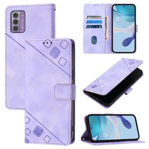 Étui en cuir gaufré pour Nokia G42/G310 - Violet clair