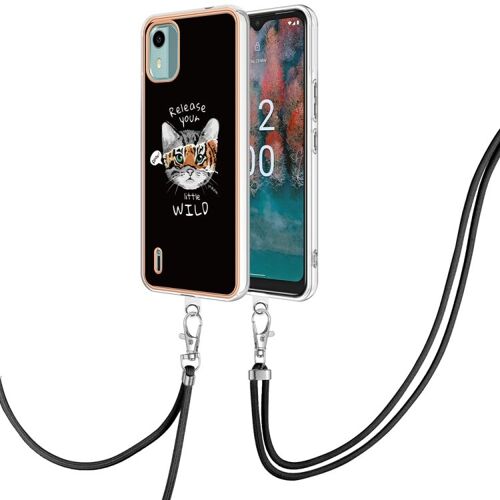 Coque Imd Double Face Galvanisée Avec Cordon Pour Nokia C12 - Croissance Naturelle