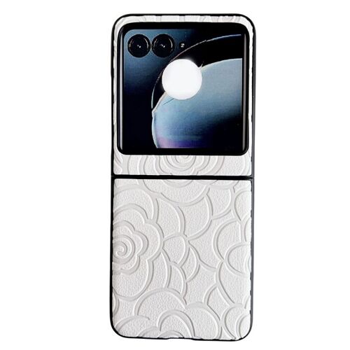 Coque De Protection À Motif Floral Pour Motorola Razr 50 - Blanc