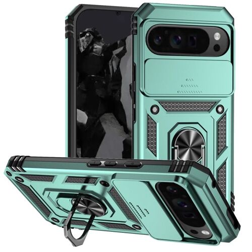 Étui coulissant pour Google Pixel 9 Pro avec support Camshield - Vert