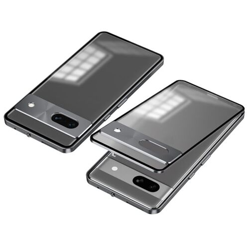 Coque Avec Cadre Métallique Givré Et Boucle À Pression Pour Google Pixel 8a - Gris