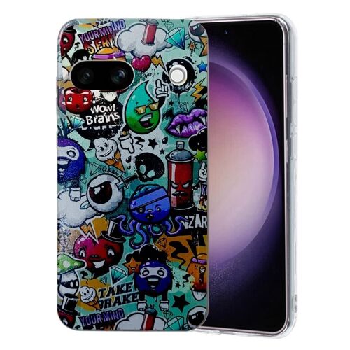 Coque En Tpu À Motif De Dessin Coloré Pour Google Pixel 8a - Graffiti