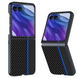Coque ultra-fine en fibre de carbone pour Motorola Razr 60 - Noir Bleu