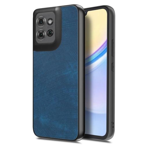 Coque Arrière En Cuir Vintage Pour Motorola Moto G Power 2025 5g - Bleu