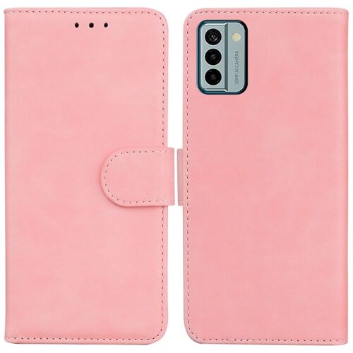 Étui à rabat en cuir couleur pure pour Nokia G22 - Rose