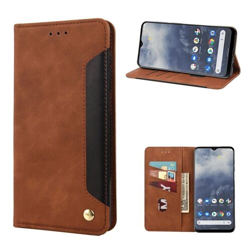 Étui en cuir synthétique pour Nokia G60 - Brun