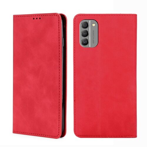 Étui Magnétique En Cuir Pour Nokia G400 - Rouge