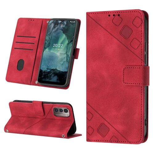 Étui En Cuir Gaufré Pour Nokia G21/G11 - Rouge