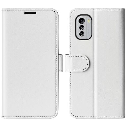 Étui en cuir à rabat horizontal texturé pour Nokia G60 R64 - Blanc