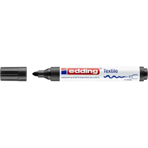 Edding Marqueur Pour Textiles 4500 Pointe Ronde Noir 2-3 Mm