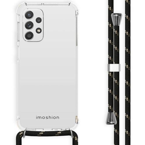 iMoshion Coque avec cordon Samsung Galaxy A23 (5G) Noir / Dorée