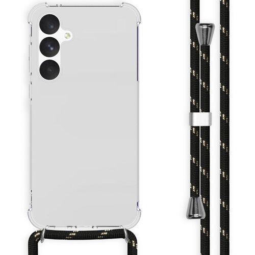 iMoshion Coque avec cordon Samsung Galaxy A55 Noir / Dorée