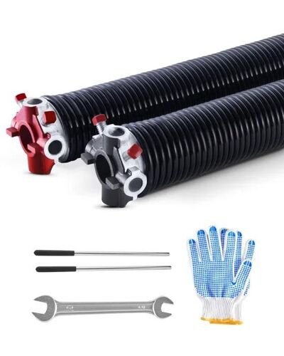 Ressorts de Torsion pour Porte de Garage-VEVOR-¿5,94x¿50,8x711 mm-Revêtement Noir Électrophorétique pour Remplacement