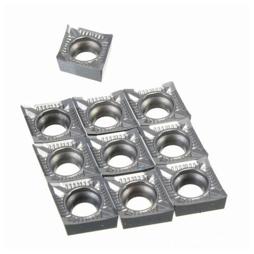 Lot de 10 plaquettes carbure CCGT060204, coupe rapide, longue durée, en forme de diamant, pour tour