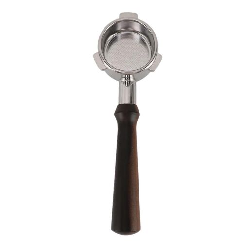 54mm sans fond Portafilter 304 en acier inoxydable 3 oreilles détachable machine à café Portafilter avec poignée en bois pour Breville 8