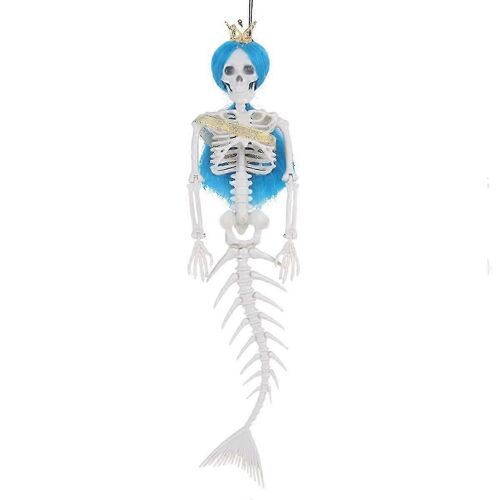 Squelette de sirène aux cheveux longs pour Sous la mer Halloween,Décorations d'Halloween suspendues Halloween Outdoor C
