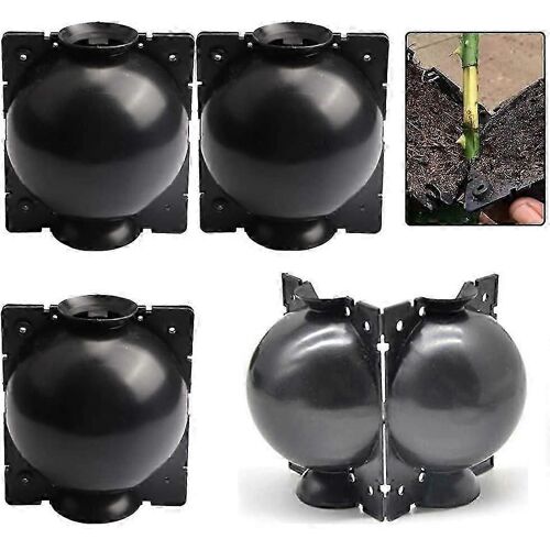 Boîte De Greffe De Plantes,Dispositif D'enracinement De Plantes 4 Pièces,Boîte Haute Pression De Plantes,Boule De Coupe De Propagation Pour La Croissance Du Jardin,L'élevage,La Greffe (Noir)