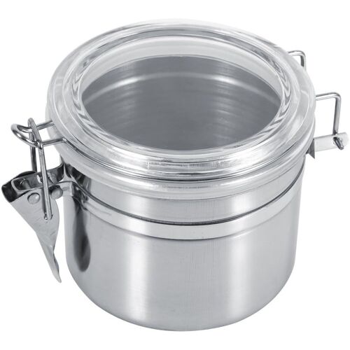 Kal-Cuisine Conteneur De Stockage De Nourriture 4 Tailles En Acier Inoxydable Bouteille Tasse De Mesure Sucre Thé Café Haricots Ensemble De Canister(Small)