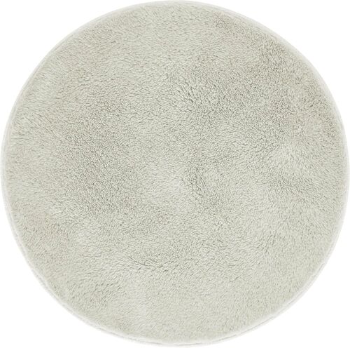 Florida-Tapis De Bain Antidérapant-Doux Et Moelleux-Antidérapant-Lavable-60 Cm-Rond-Beige 