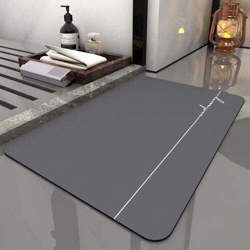 Tapis de Bain Antidérapant 40X60cm,Tapis Salle de Bain Diatomite Absorbant,Tapis Douche Séchage Rapide,Microfibre Tapis Absorbant Vaisselle