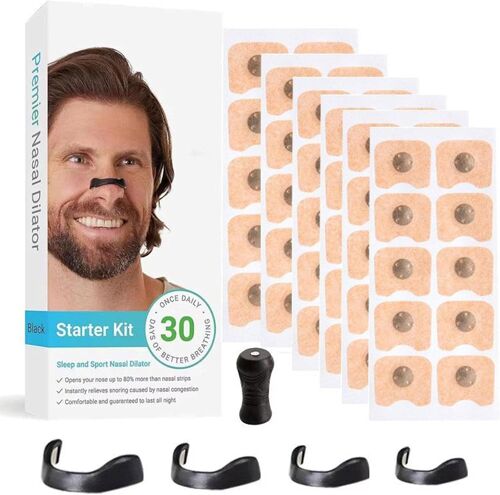 Lot De 60 Pansements Nasaux Magnétiques Anti-Ronflement - Bandes Nasales Magnétiques - Intake Breathing - Bande Nasale Magnétique - Aimants Respirants 