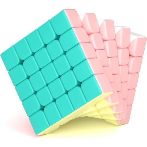 5x5 Cubes Magiques,5x5x5 Jouets pour la Concentration et Les Exercices de Combinaison,sans Autocollants,avec Macarons,Couleurs Vives,pour Enfants et Adolescents (5x5x5)