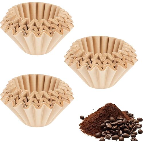 Kalanka-150 Pcs Papier Filtre A Corbeille, Filtre À Café En Papiers, 45/155 Mm Filtre En Papier Pour Machine À Café Cafetières Maison Bureau