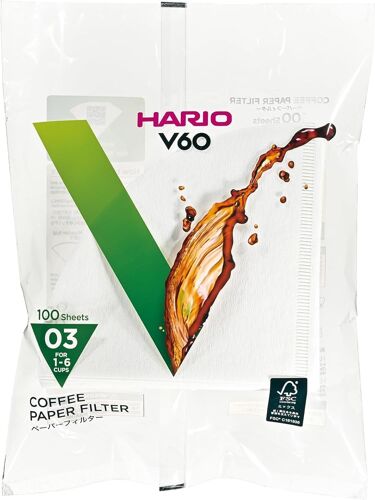 Kalanka-Hario Vcf-01\U2013100m Lot De 100 Filtres À Café En Papier, Blanc, Size 03-100pcs