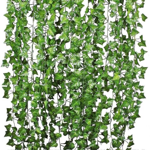 Guirlande suspendue faux lierre - 12 pcs faux lierre guirlande faux lierre mariage pour le bureau
