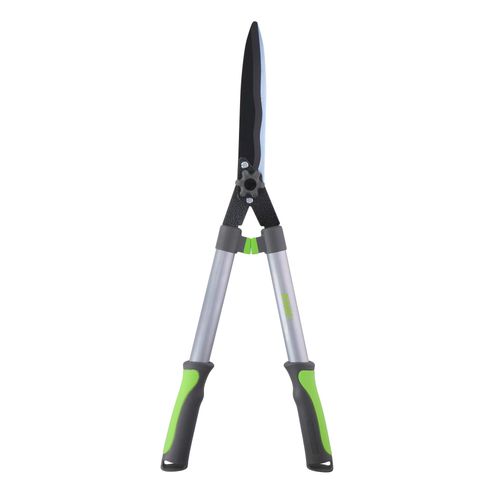 Kinzo Taille Haie 65CM - avec Lames Llaflon - Extra Solide - Inox - Lames Antiadhésives - Gris/Vert
