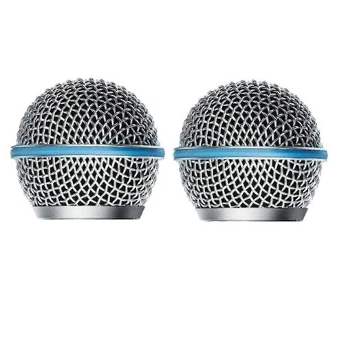 2PCS Microphone Grille Micro Grille Remplacement Micro Rotule Maille pour Beta58A SM58 Pgx24 Slx24