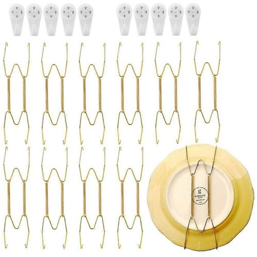 Cintres de plaque en acier inoxydable pour les murs Assiettes décoratives compatibles Crochets Plat Diaplay Titulaire avec